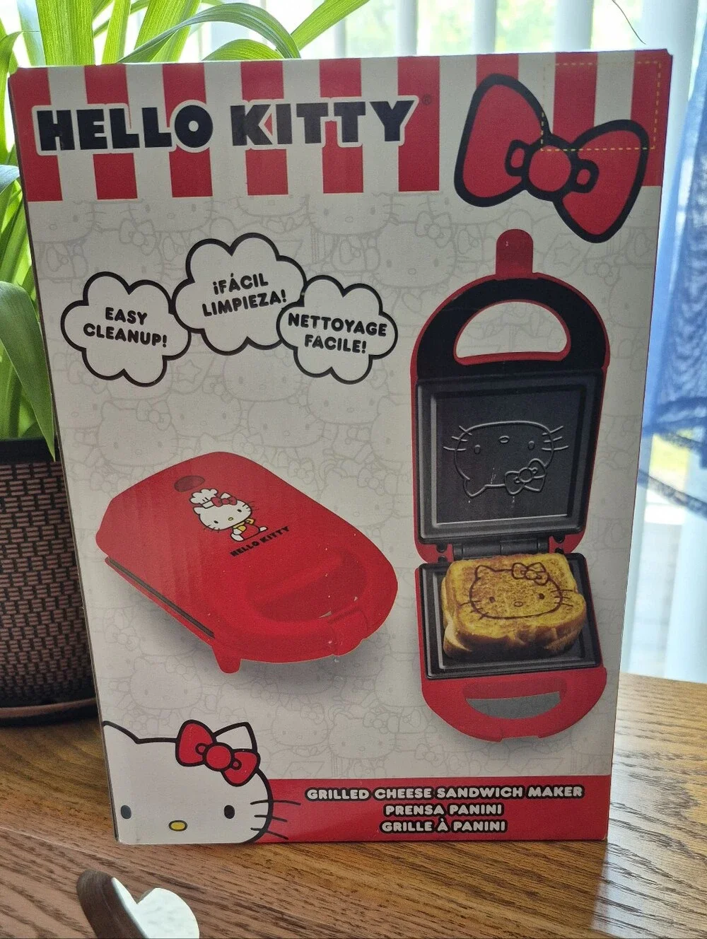 Hello Kitty Red and Black Sandwich Maker. NEW IN BOX